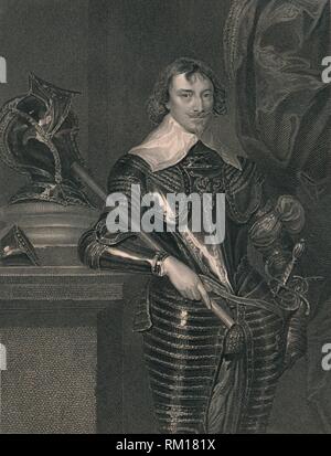 'Robert Rich, comte de Warwick", c1630s, (début-milieu du xixe siècle). Organisateur : H Robinson. Banque D'Images