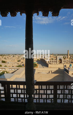 Panorama ville Khiwa, Ouzbékistan Banque D'Images