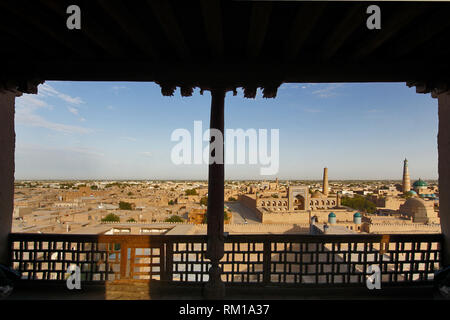 Panorama ville Khiwa Ouzbékistan Banque D'Images