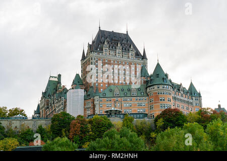 Vue extérieure de l'hôtel Fairmont Le Château Frontenac à Québec, Canada Banque D'Images