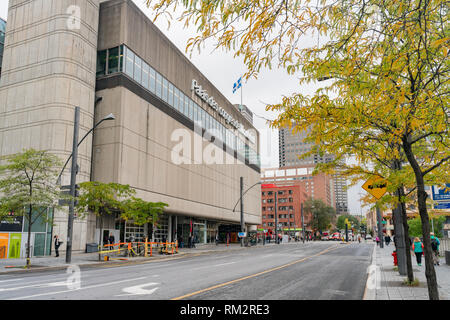 Québec, OCT 3 : Vue extérieure de la gare centrale, le 3 octobre 2018 à Montréal, Québec, Canada Banque D'Images