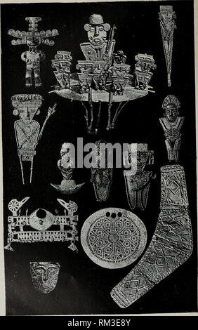 . Rapport annuel du Conseil d'administration de la Smithsonian Institution. Smithsonian Institution, Smithsonian Institution. Archives ; découvertes de la science. Rapport de U. S, National Museum, 1896.-Wilson. 67. plaque. Les objets d'or. Chibcas Ruiz-Randall, collection de Bogota. La Colombie, l'Amérique du Sud. , Grandeur nature.. Veuillez noter que ces images sont extraites de la page numérisée des images qui peuvent avoir été retouchées numériquement pour plus de lisibilité - coloration et l'aspect de ces illustrations ne peut pas parfaitement ressembler à l'œuvre originale.. Smithsonian Institution. Conseil des régents ; United States Natio Banque D'Images