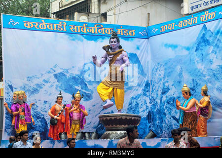 Les idoles de Shiva de Seigneur Brahma, Narada Ganpati festival, Maharashtra, Inde, Asie Banque D'Images