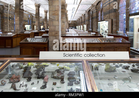 Le prix des minéraux au Natural History Museum, London, UK Banque D'Images