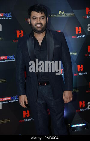 Mumbai, Inde. 12 février 2019. Bollywood acteur Kapil sharma lors du sommet 2019 Vishion Brant à ITC Maratha Saharin Grand Hotel Mumbai, Inde le 12 février 2019. Credit : Prodip Guha/Alamy Live News Banque D'Images