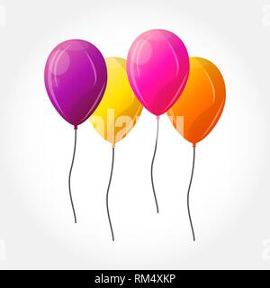Ensemble de ballons ronds colorés enfants vecteur. Illustration de Vecteur