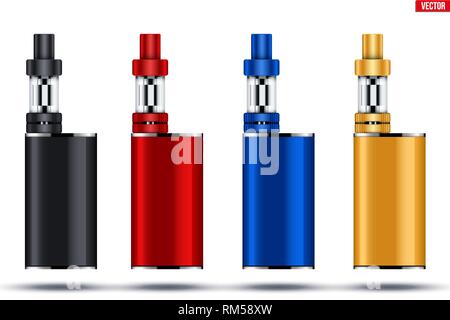 Vaping fort kit appareil et mod Illustration de Vecteur