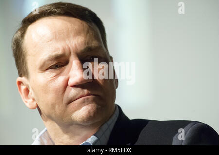 Radoslaw Sikorski, à Gdynia, Pologne. 10 février 2019 © Wojciech Strozyk / Alamy Stock Photo Banque D'Images