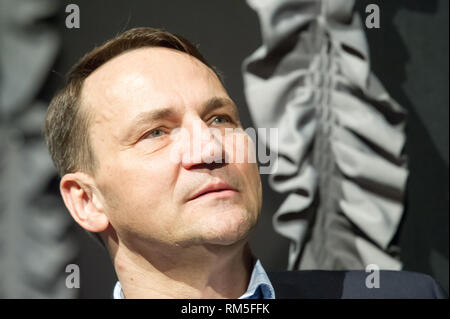 Radoslaw Sikorski, à Gdynia, Pologne. 10 février 2019 © Wojciech Strozyk / Alamy Stock Photo Banque D'Images