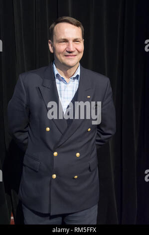 Radoslaw Sikorski, à Gdynia, Pologne. 10 février 2019 © Wojciech Strozyk / Alamy Stock Photo Banque D'Images