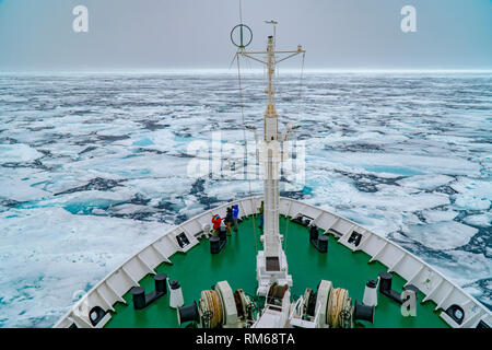 Mer arctique banquise. Photographié à Spitsbergen, Svalbard, Norvège Banque D'Images