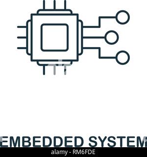 L'icône de système intégrée. Fine ligne industrie 4.0 icônes de style collection. L'assurance-chômage et de ux. L'icône Système intégré parfait pixel pour la conception web, apps, logiciels Illustration de Vecteur