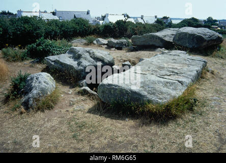 France, Bretagne, Plouharnel. Dolmens de Rondossec. Période néolithique, 5e-3e millénaire avant J.-C.. Banque D'Images