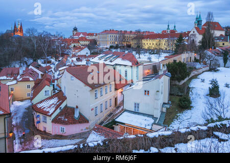 Avis de Novy Svet Street district de Prague, Prague, République Tchèque Banque D'Images