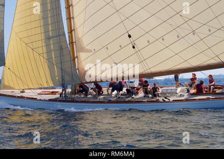 Tuiga 15 mètres yacht classique Banque D'Images