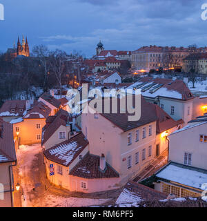 Avis de Novy Svet Street district de Prague, Prague, République Tchèque Banque D'Images