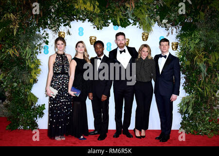 Macey, Ed Speleers en Asie et parmi les invités à la 72e British Academy Film Awards s'est tenue au Royal Albert Hall, Kensington Gore, Kensington, Londres. Banque D'Images