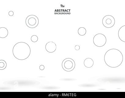 Résumé de simples cercles arrière-plan rebond avec l'ombre. Vous pouvez utiliser pour couvrir la conception, annonce, affiche, magazine. eps10 Illustration de Vecteur