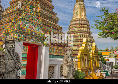 Le Wat Pho est le beau temple à Bangkok, Thaïlande. Banque D'Images