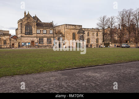 Vue du palais espace vert à Durham, Angleterre, Royaume-Uni Banque D'Images