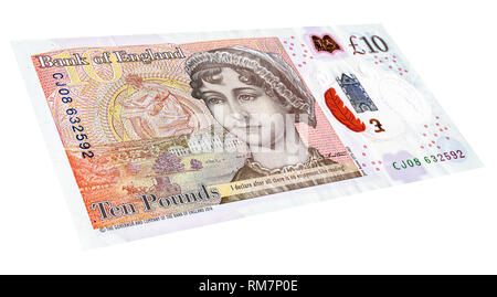Billet de dix livres monnaie britannique. Pound est la monnaie nationale de Grande-Bretagne Banque D'Images