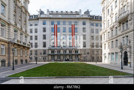 Style Art Nouveau bâtiment de la Banque d'épargne postale autrichienne à Vienne, Autriche. Conçu et construit par l'architecte Otto Wagner. Banque D'Images