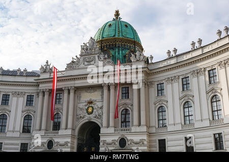 La Hofburg de Vienne, en Autriche. Avant de St Michael's Wing. Banque D'Images