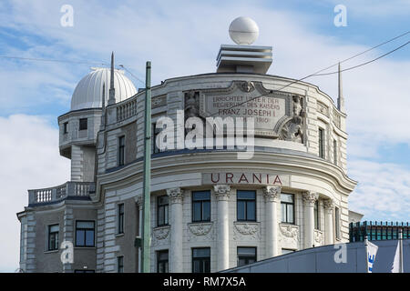 Urania bâtiment Art Nouveau à Vienne, Autriche Banque D'Images