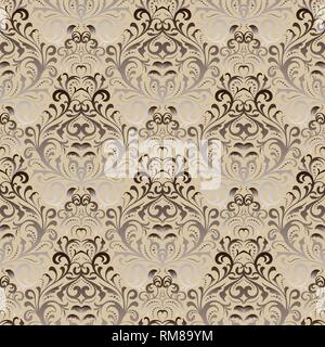 Seamless abstract pattern dans le style baroque. Éléments de conception et de décoration pour l'industrie textile ou des couvertures de livre, de la fabrication, de l'écran, imprimer, papier cadeau. Illustration de Vecteur