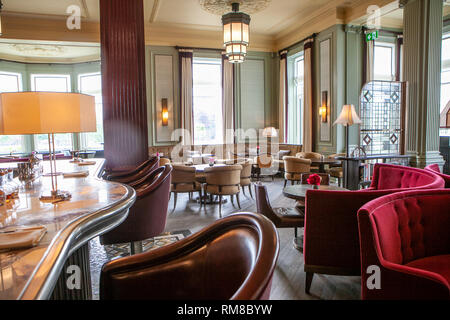 Bar-salon de l'hôtel Gleneagles, Écosse, Royaume-Uni Banque D'Images