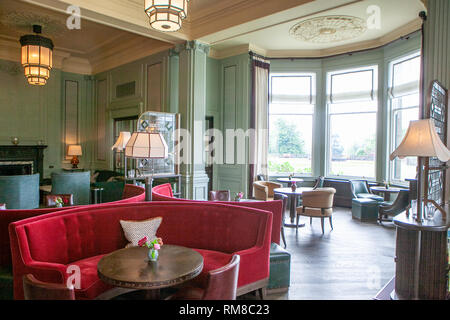 Bar-salon de l'hôtel Gleneagles, Écosse, Royaume-Uni Banque D'Images