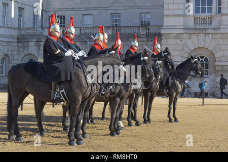 Blues et royals, Household Cavalry sur Horse Guards Parade Ground London Banque D'Images