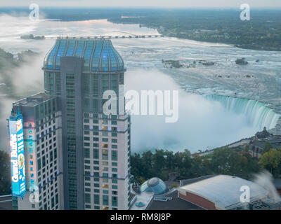 Niagara Falls, SEP 30 : Vue aérienne du Fallsview Casino Resort de la belle Niagara Falls on Sep 30, 2018 à Niagara Falls, Canada Banque D'Images