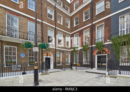 Londres MANCHESTER SQUARE MAISONS ET BUREAUX AUTOUR DE LA PLACE. Banque D'Images