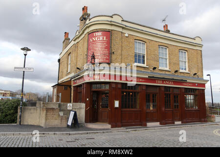 L'Ange Bermondsey Pub Wall, East London UK Banque D'Images