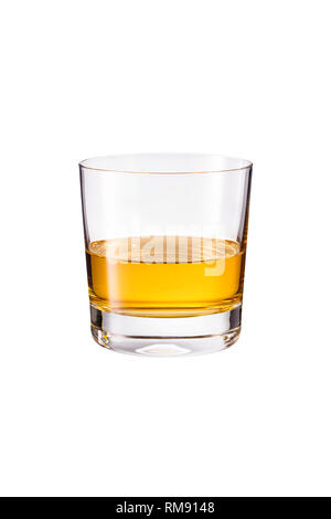 Whisky cocktail rafraîchissant pur sur blanc avec un chemin de détourage Banque D'Images