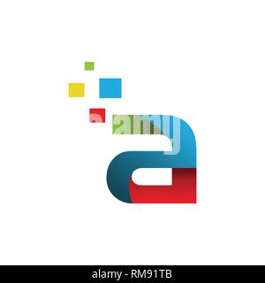 Une lettre, une lettre de vecteur logo design logo template vector illustration Illustration de Vecteur