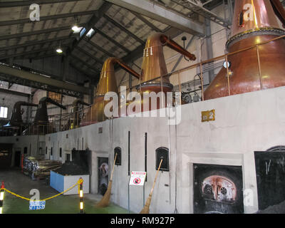 Yoichi, Japon - Feb 4, 2015. Whisky Nikka, winery au Japon à yoichi, pièces de stockage de vin et de whisky, whiskey vente du luxe et du vin. Banque D'Images