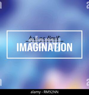 L'imagination n'a pas de limite. Devis avec arrière-plan de la vie moderne vector illustration Illustration de Vecteur