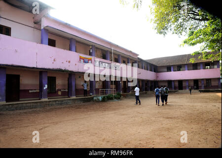 Tirumala Plus Devaswom Secondary School à Alleppey, Kerala, Inde, Asie Banque D'Images