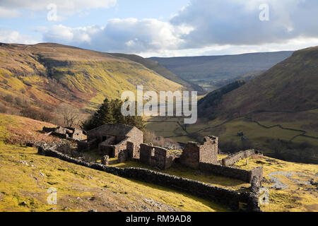 Swaledale Crackpot de Hall, dans le Yorkshire, UK Banque D'Images