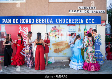 Espagne, Séville : La Feria de avril', la foire d'avril, est le plus important festival de Séville en plus de la Semana Santa, la semaine de Pâques. Cette feria aussi Banque D'Images