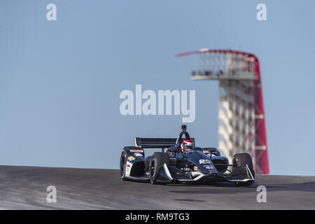 Austin, Texas, États-Unis. 12 Février, 2019. ED JONES (20) de l'Organisation unis passe par les tours au cours de la pratique pour l'IndyCar ressorts sur le circuit des Amériques à Austin, Texas. (Crédit Image : © Walter G Arce Sr Asp Inc/ASP) Banque D'Images