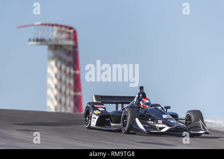 Austin, Texas, États-Unis. 12 Février, 2019. ED JONES (20) de l'Organisation unis passe par les tours au cours de la pratique pour l'IndyCar ressorts sur le circuit des Amériques à Austin, Texas. (Crédit Image : © Walter G Arce Sr Asp Inc/ASP) Banque D'Images