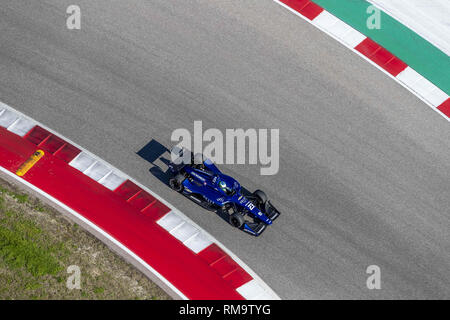 Austin, Texas, États-Unis. 12 Février, 2019. RC ENERSON (23) des États-Unis passe par les tours au cours de la pratique pour l'IndyCar ressorts sur le circuit des Amériques à Austin, Texas. (Crédit Image : © Walter G Arce Sr Asp Inc/ASP) Banque D'Images