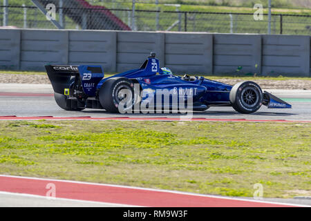 Austin, Texas, États-Unis. Feb 13, 2019. RC ENERSON (23) des États-Unis passe par les tours au cours de la pratique pour l'IndyCar ressorts sur le circuit des Amériques à Austin, Texas. (Crédit Image : © Walter G Arce Sr Asp Inc/ASP) Credit : ZUMA Press, Inc./Alamy Live News Banque D'Images