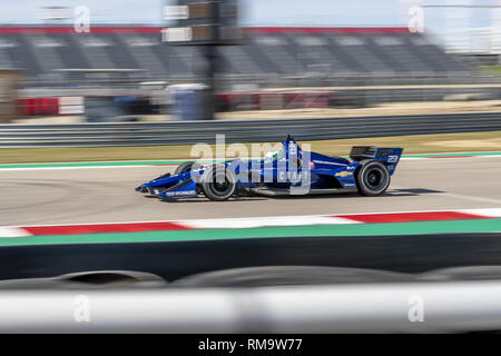 Austin, Texas, États-Unis. Feb 13, 2019. RC ENERSON (23) des États-Unis passe par les tours au cours de la pratique pour l'IndyCar ressorts sur le circuit des Amériques à Austin, Texas. (Crédit Image : © Walter G Arce Sr Asp Inc/ASP) Credit : ZUMA Press, Inc./Alamy Live News Banque D'Images