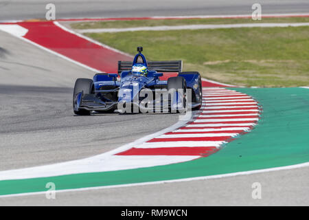 Austin, Texas, États-Unis. Feb 13, 2019. RC ENERSON (23) des États-Unis passe par les tours au cours de la pratique pour l'IndyCar ressorts sur le circuit des Amériques à Austin, Texas. (Crédit Image : © Walter G Arce Sr Asp Inc/ASP) Credit : ZUMA Press, Inc./Alamy Live News Banque D'Images