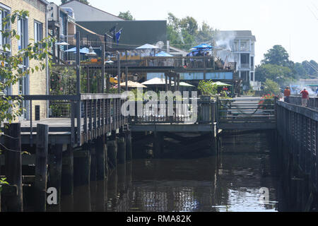 Dans Conway riverwalk historique, SC Banque D'Images