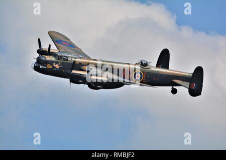 Avro Lancaster world war 2 4 Survol de bombardiers lourds du moteur. BBMF. Banque D'Images